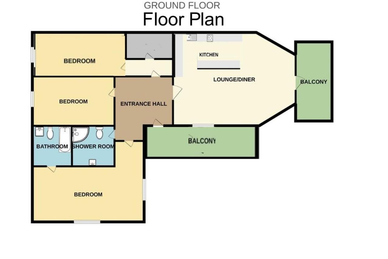 Loveliest Homes - 3 Bed, 2 Bathroom, Balcony, Parking Apartamento